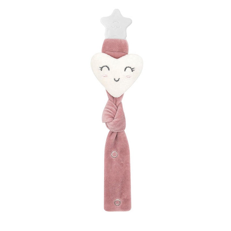 Babyjem Baby Pacifier Holder Heart, Color - Pink
