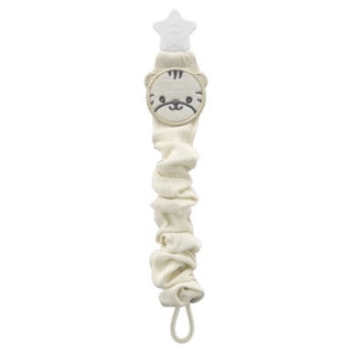 Babyjem Ecru Baby Soother Holder Tiger, Color - Cream