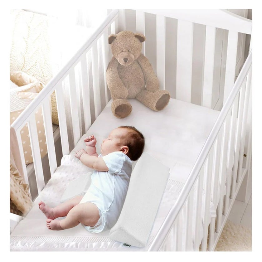 Babyjem Baby Side Sleep Positioner Pillow For 0-6 Months - Off White