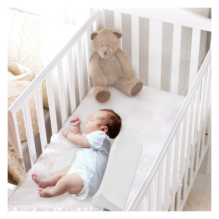 Babyjem Baby Side Sleep Positioner Pillow For 0-6 Months - White