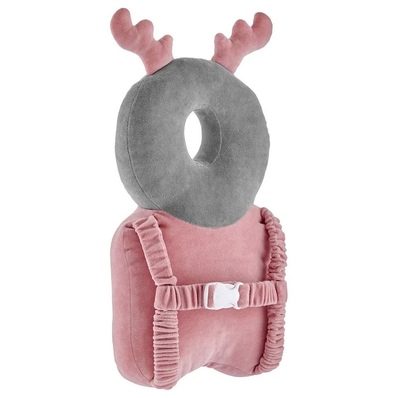 Babyjem Angel Wing Protection Pillow For 0-6 Month Baby - Grey /Pink