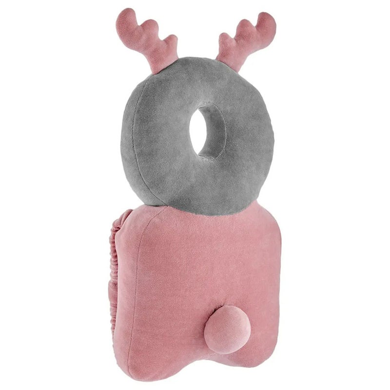 Babyjem Angel Wing Protection Pillow For 0-6 Month Baby - Grey /Pink