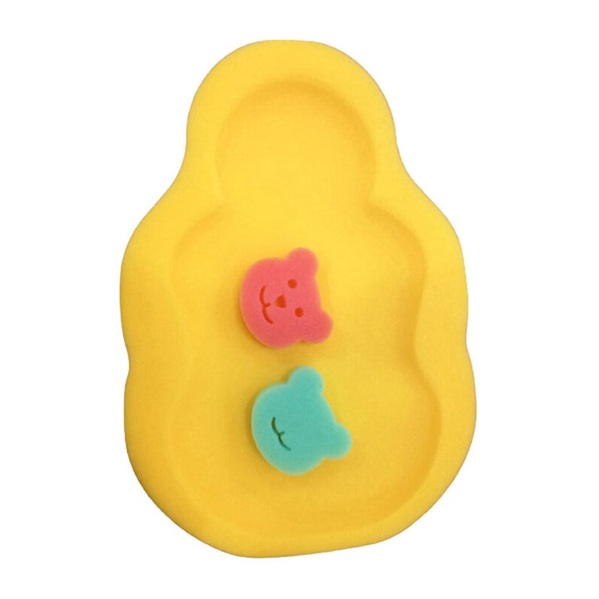 Babyjem Baby Bath Sponge For 0 To 1 Year Infant, Color - Yellow