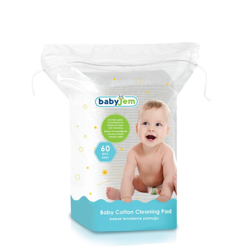 Babyjem Baby Cotton Cleaning Pads, Pack of 60's
