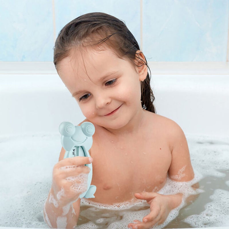 Babyjem Frog Shaped Baby Bath & Room Thermometer - Turquoise