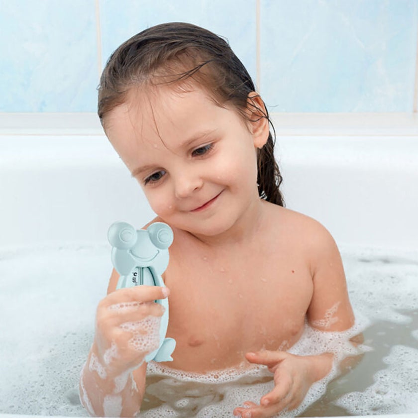 Babyjem Frog Shaped Baby Bath & Room Thermometer - Turquoise