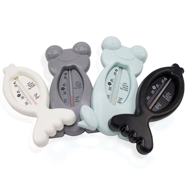 Babyjem Frog Shaped Baby Bath & Room Thermometer - Grey