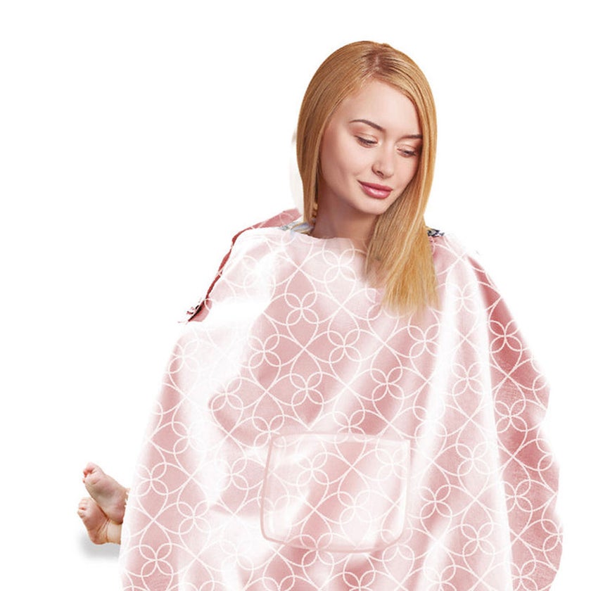 Babyjem Nursing Apron With Pocket - Pink