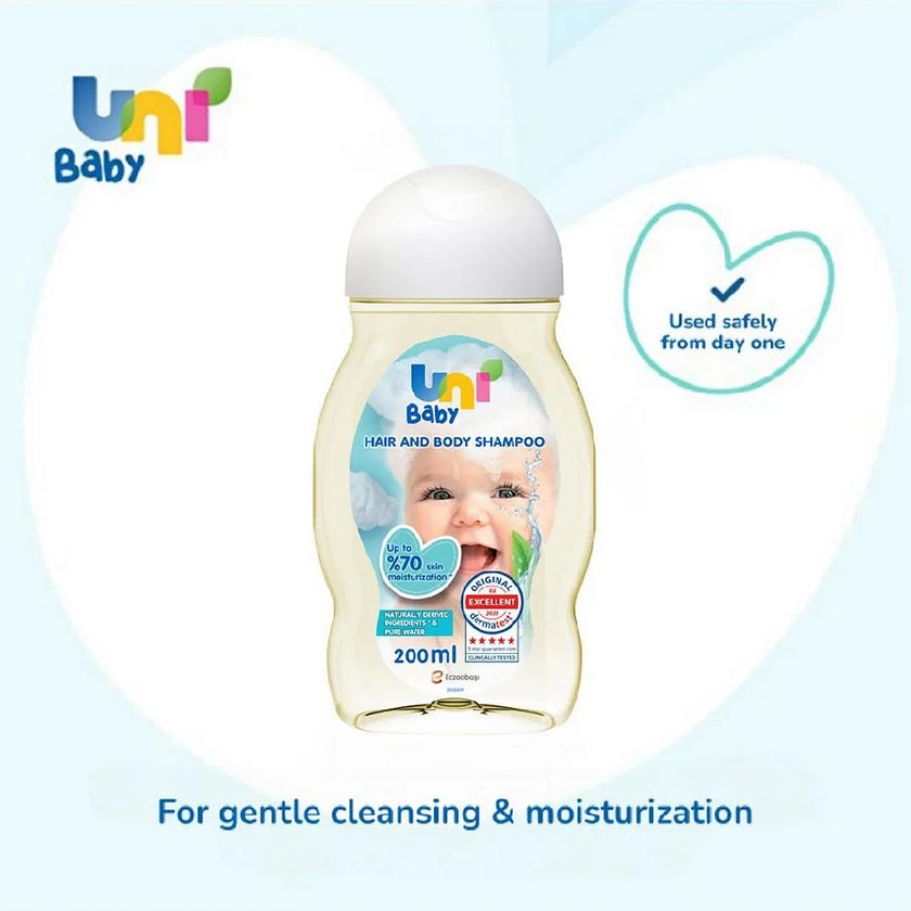 Uni Baby Hair & Body Moisturizing Shampoo 200ml
