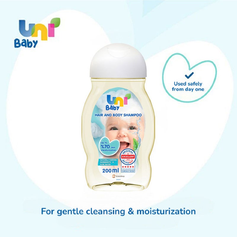 Uni Baby Hair & Body Moisturizing Shampoo 200ml