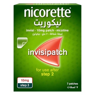 Nicorette Nicotine 10mg Invisi Patches, Pack of 7’s