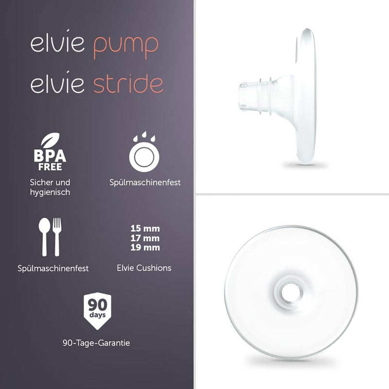 Elvie Soft Silicone Nipple Cushions, Size 15mm, Pack of 2's