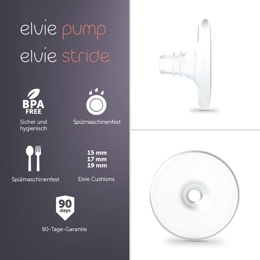 Elvie Soft Silicone Nipple Cushions, Size 15mm, Pack of 2's