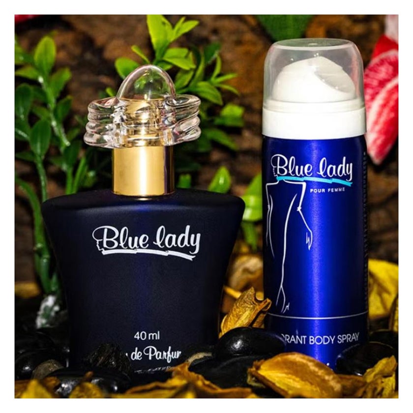 Rasasi Blue Lady Gift Set - Pack of Rasasi EDP 40ml + Rasasi Deo Spray 50ml