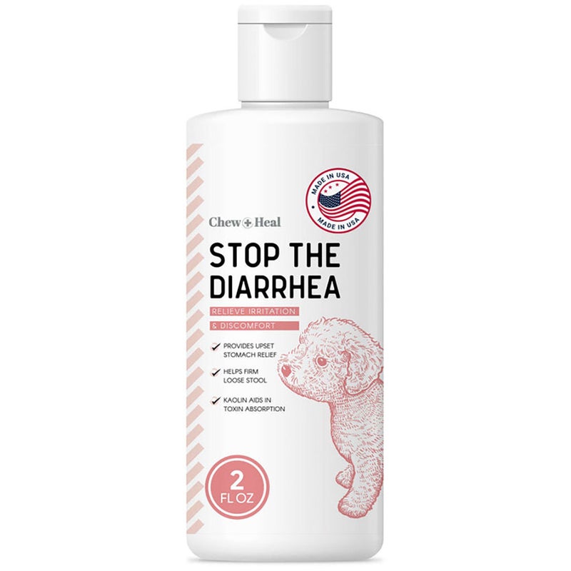 Chew + Heal Stop The Diarrhea Oral Liquid Digestive Aid For Dogs 59ml