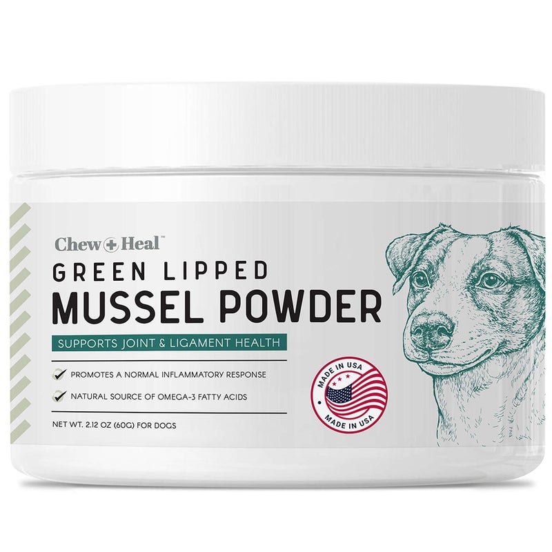 Chew + Heal Green Lipped Mussel Powder For Dogs 60g