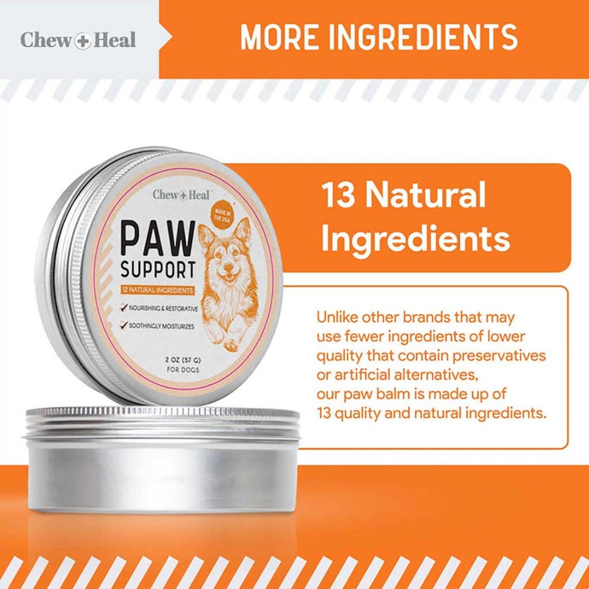 Chew + Heal Paw Soothing Balm For Dogs 57g