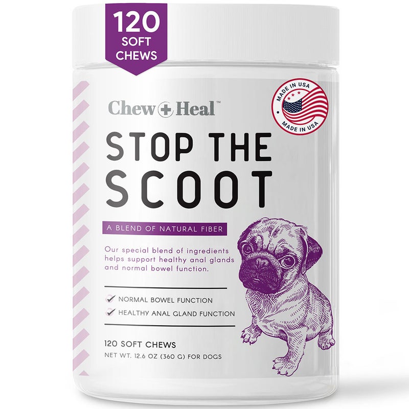 Chew + Heal Stop The Scoot Soft Chews For Dogs, Pack of 120's
