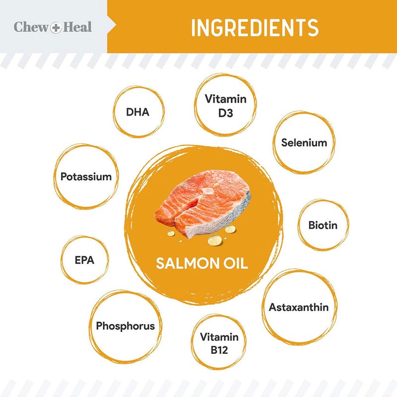Chew + Heal Norwegian Salmon Oil Supplement For Healthy & Happy Fur 646ml