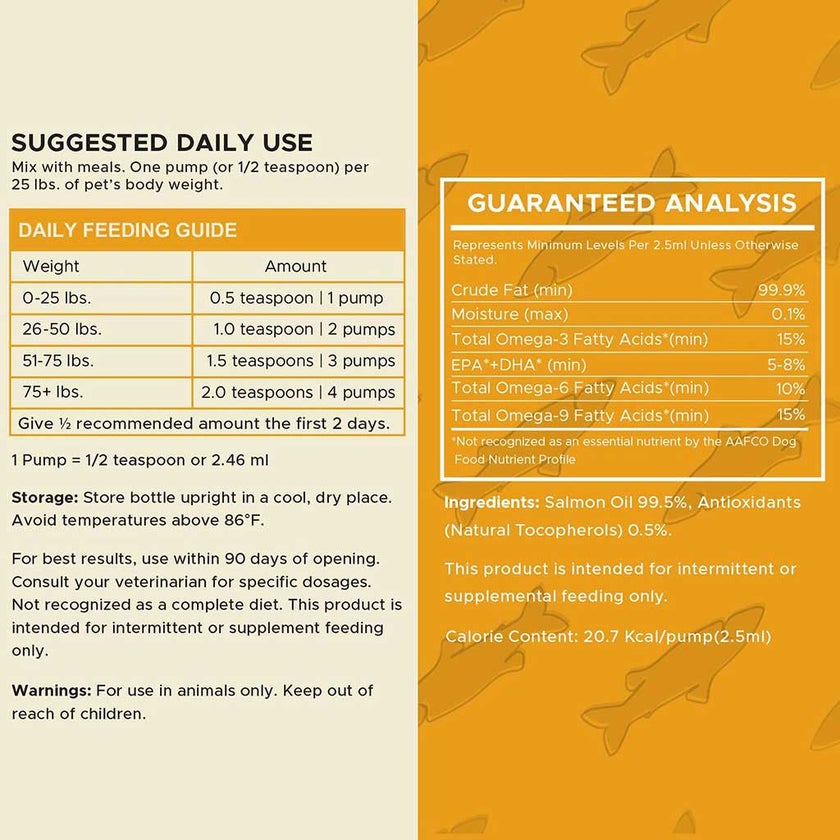 Chew + Heal Norwegian Oil Salmon Supplement For Healthy & Happy Fur 237ml