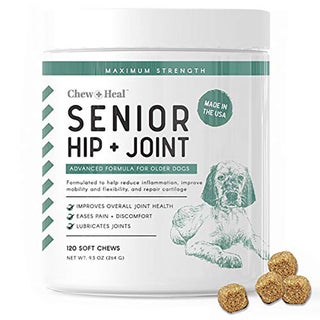 Chew + Heal Senior Hip + Joint Support Soft Chews For Dogs, Pack of 120's