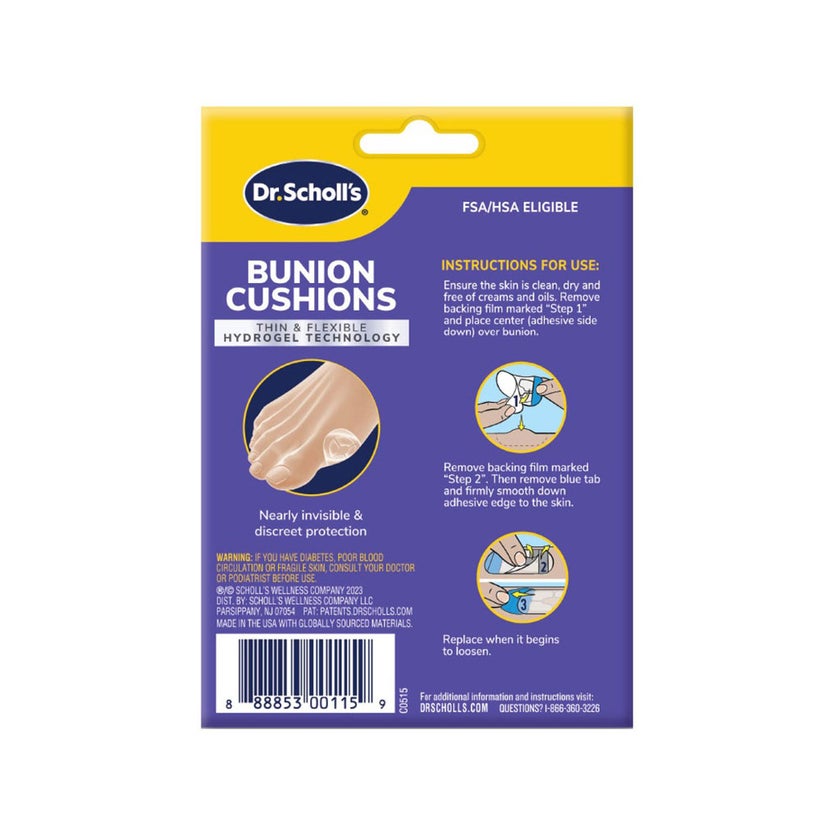 Dr.Scholl's Bunion Cushions For Pain Relief, Pack of 5's