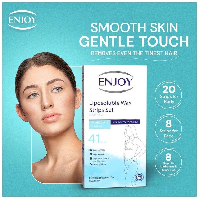 Enjoy Liposoluble Natural Wax Strips Set, Pack of 41's