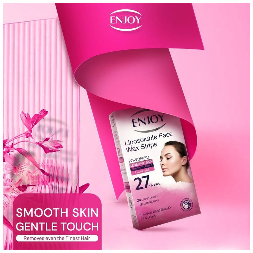 Enjoy Liposoluble Powdered Face Wax Strips, Pack of 27's