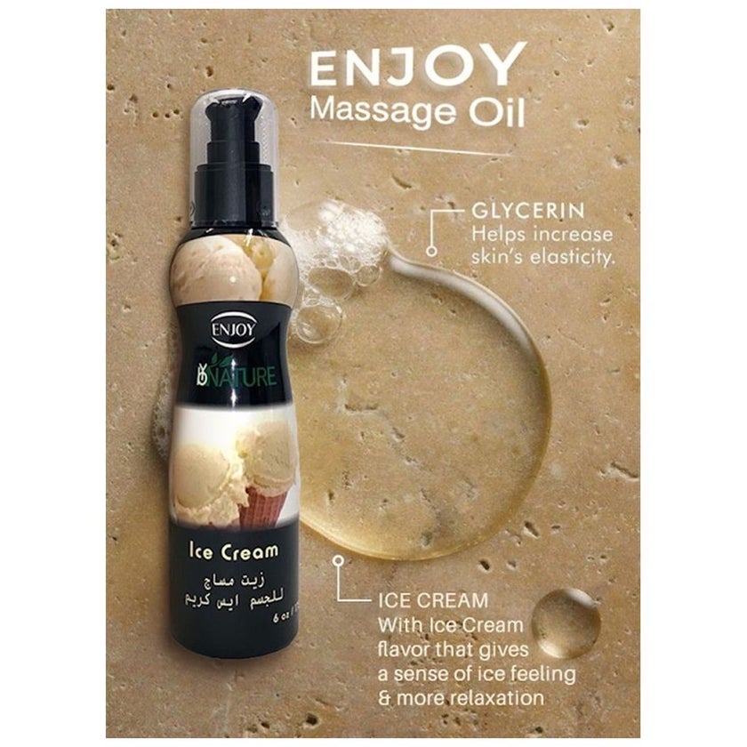 Enjoy Ice Cream Fragranced Massage Oil 175ml