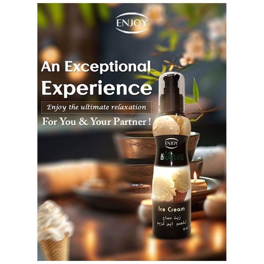 Enjoy Ice Cream Fragranced Massage Oil 175ml