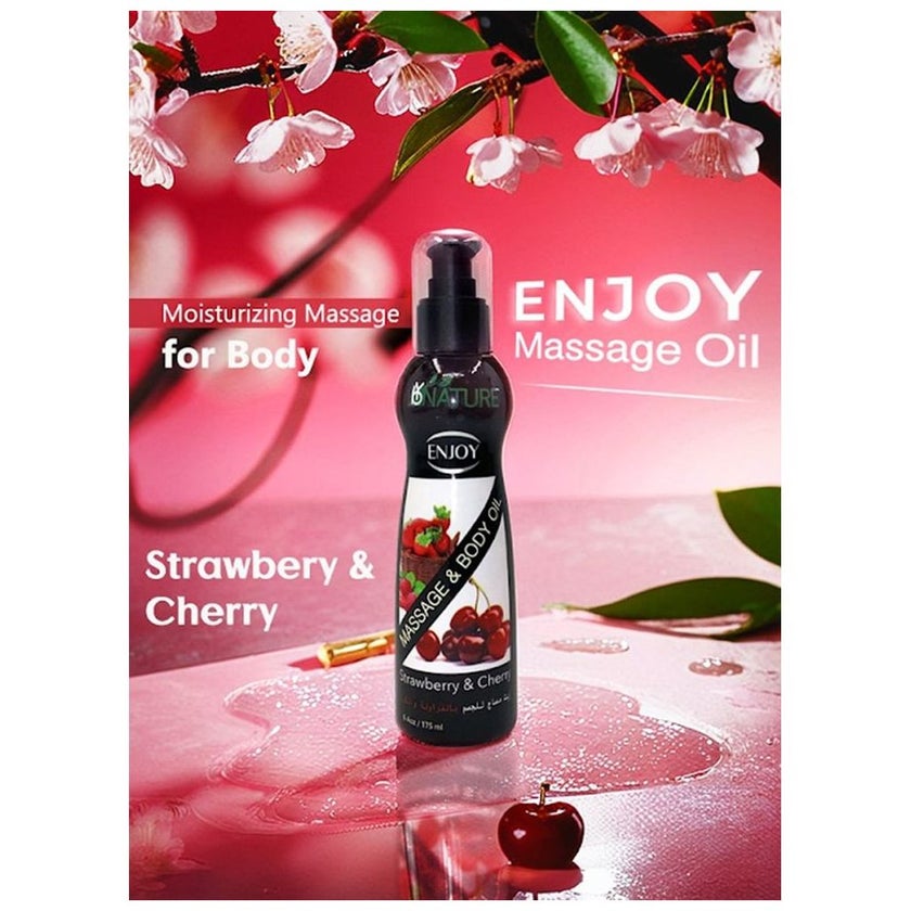 Enjoy Strawberry & Cherry Massage & Body Oil 175ml
