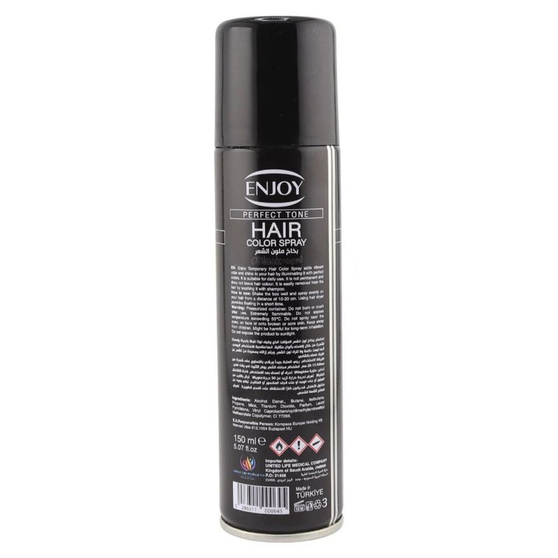 Enjoy Hair Color Spray 150ml - Black Color