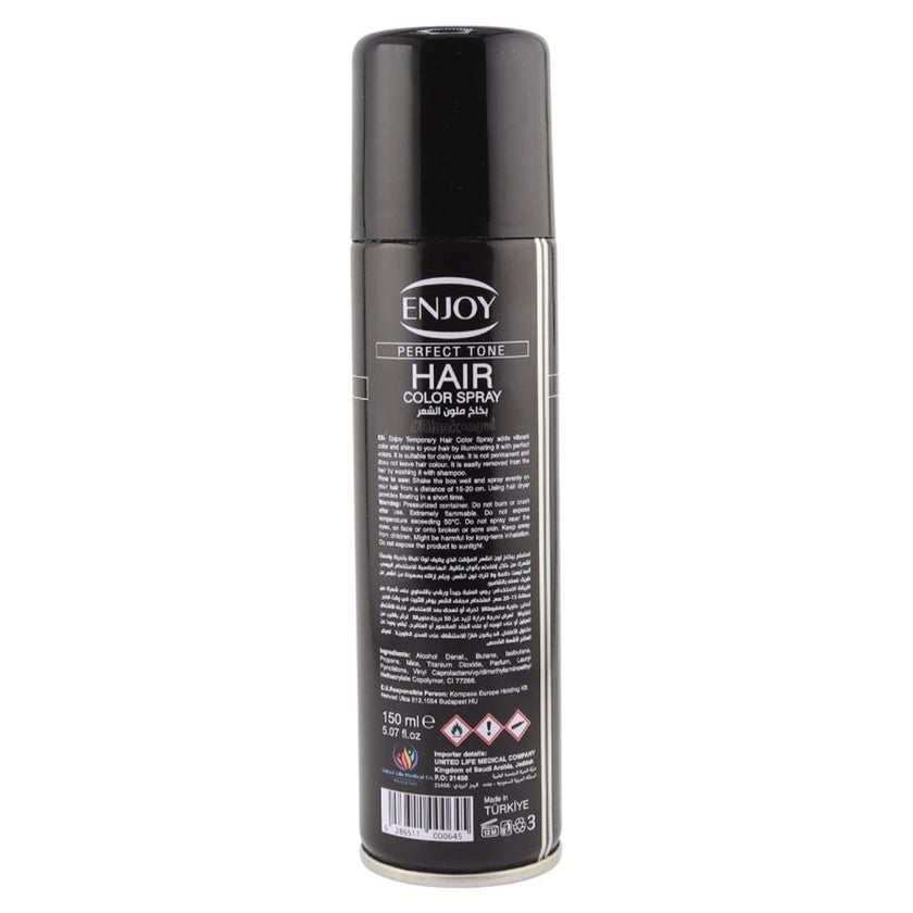 Enjoy Hair Color Spray 150ml - Black Color