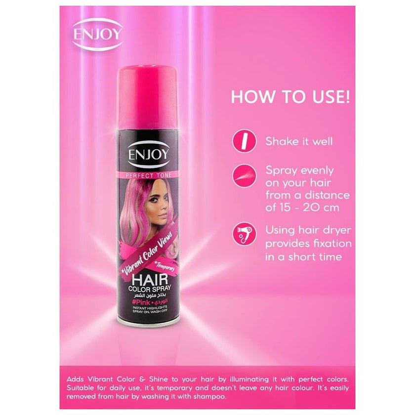 Enjoy Hair Color Spray 150ml - Pink Color
