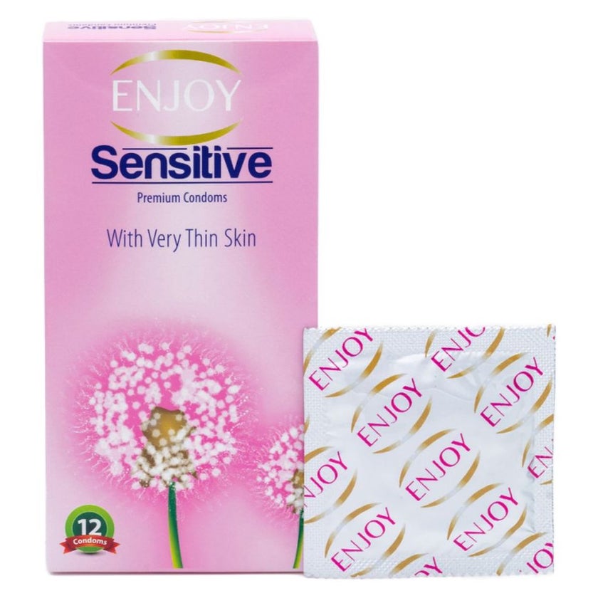 Enjoy Sensitive Premium Condoms, Pack of 12's