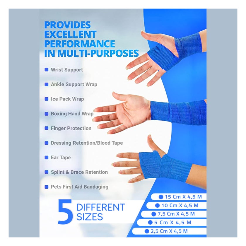 First Step Cohesive Bandage, Size 5cm x 4.5m