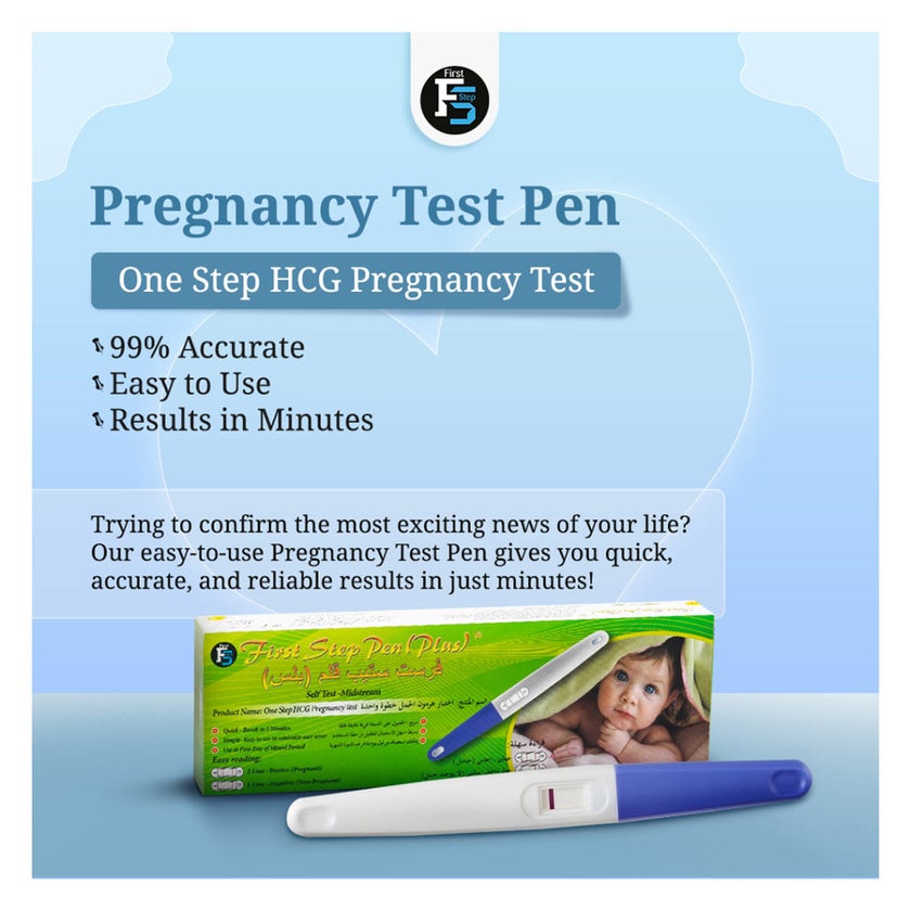 First Step Plus One Step HCG Pregnancy Test Pen