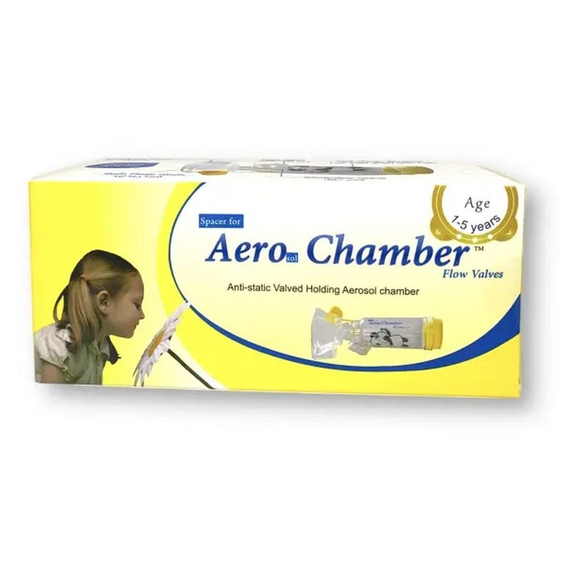 First Step AeroChamber Plus Flow-Vu Anti-static Valved Holding Chamber For 1 To 5 Year Old - Medium