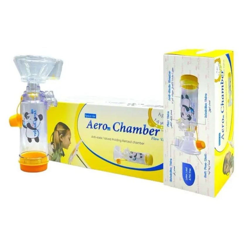 First Step AeroChamber Plus Flow-Vu Anti-static Valved Holding Chamber For 1 To 5 Year Old - Medium