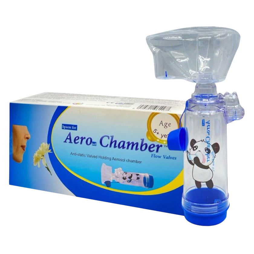 First Step AeroChamber Plus Flow-Vu Anti-static Valved Holding Chamber With Mouthpiece For Adult