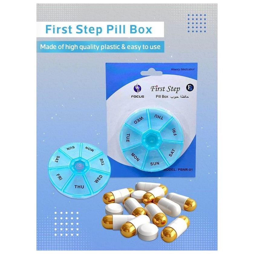 First Step Pill Box For Weekly Medication Planner