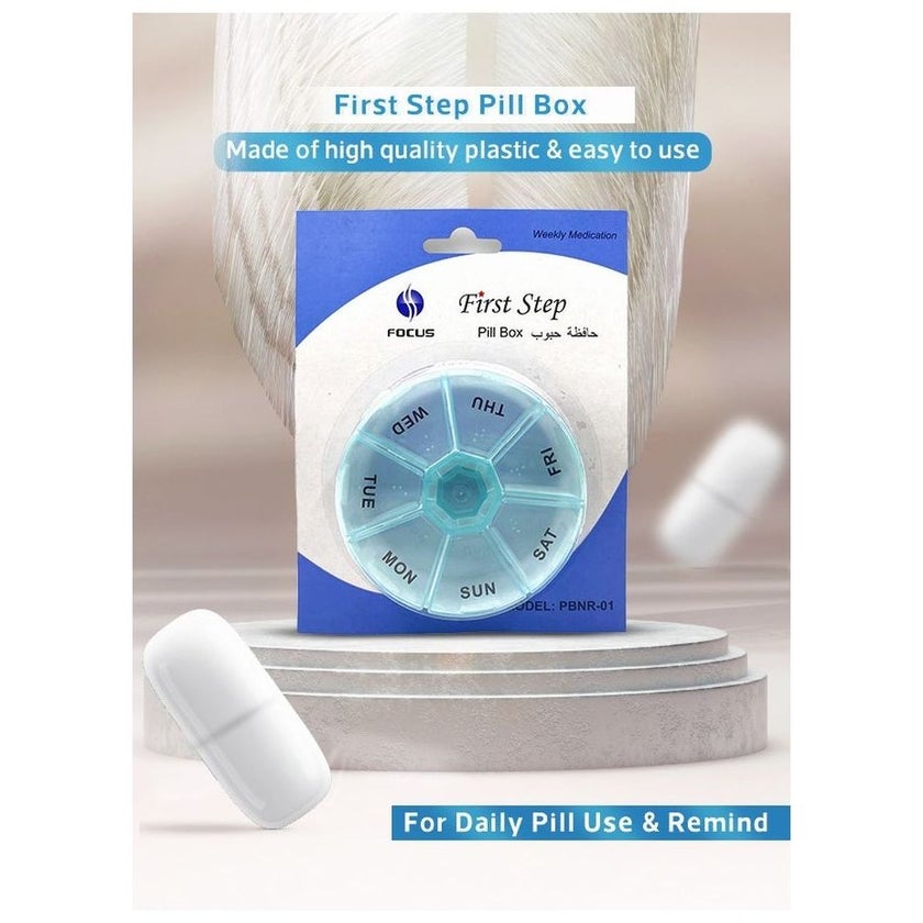 First Step Pill Box For Weekly Medication Planner