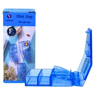 First Step Pill Cutter Box, Color Blue