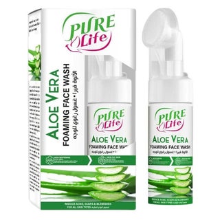 Pure Life Aloe Vera Foaming Face Wash With Silicone Brush 150ml
