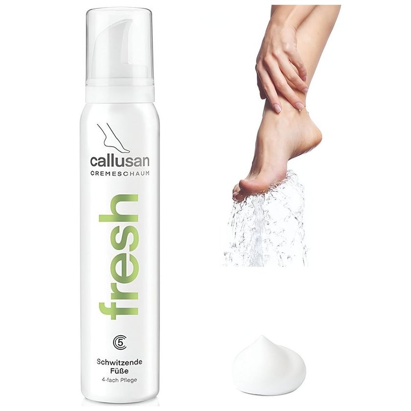Callusan Fresh Mousse Foot Cream For Damp & Sweaty Feet 125ml