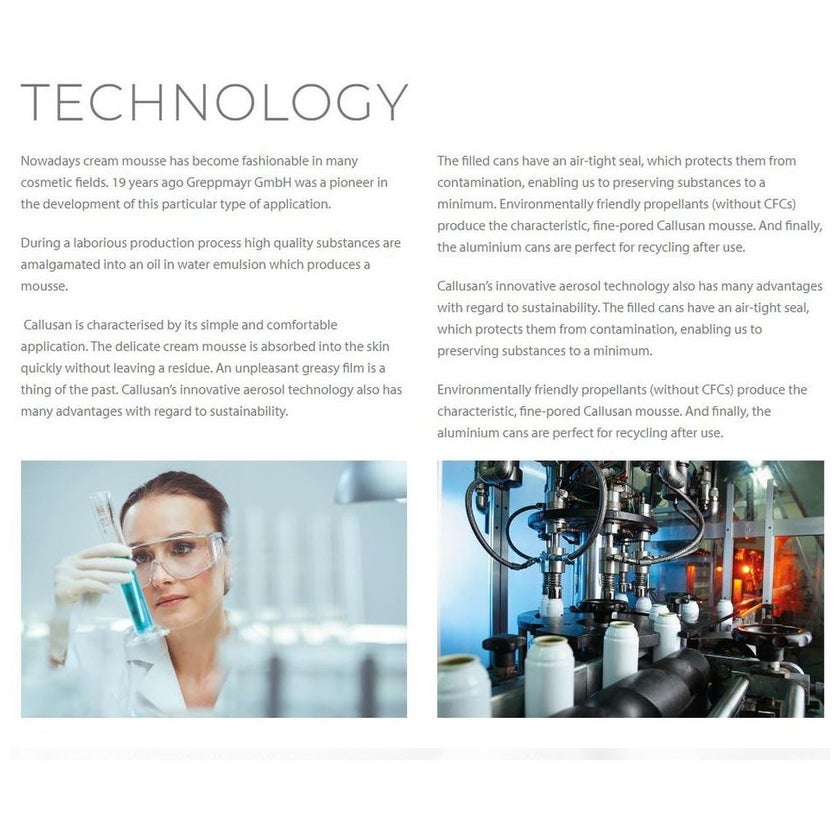 Callusan Fresh Mousse Foot Cream For Damp & Sweaty Feet 125ml