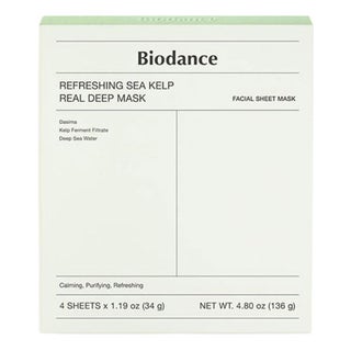 Biodance Refreshing Sea Kelp Real Deep Facial Sheet Mask, Pack of 4's