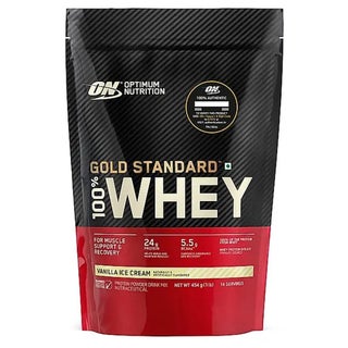 Optimum Nutrition Gold Standard 100% Whey Vanila Ice Cream Protein Powder 1lb