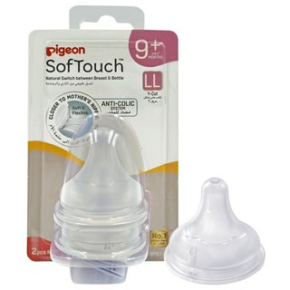 Pigeon SofTouch Wide Neck Nipples, Size - 2L, Pack of 2's