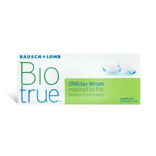 Biotrue One Day Clear Contact Lenses, Base Curve 8.6, Power -0.50, Pack of 30’s